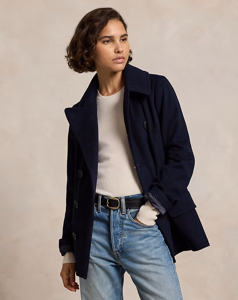 ウールブレンド ピーコート