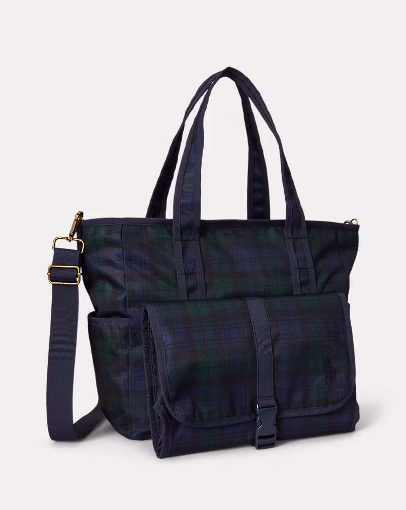 チェック Big Pony トート & チェンジング パッド セット