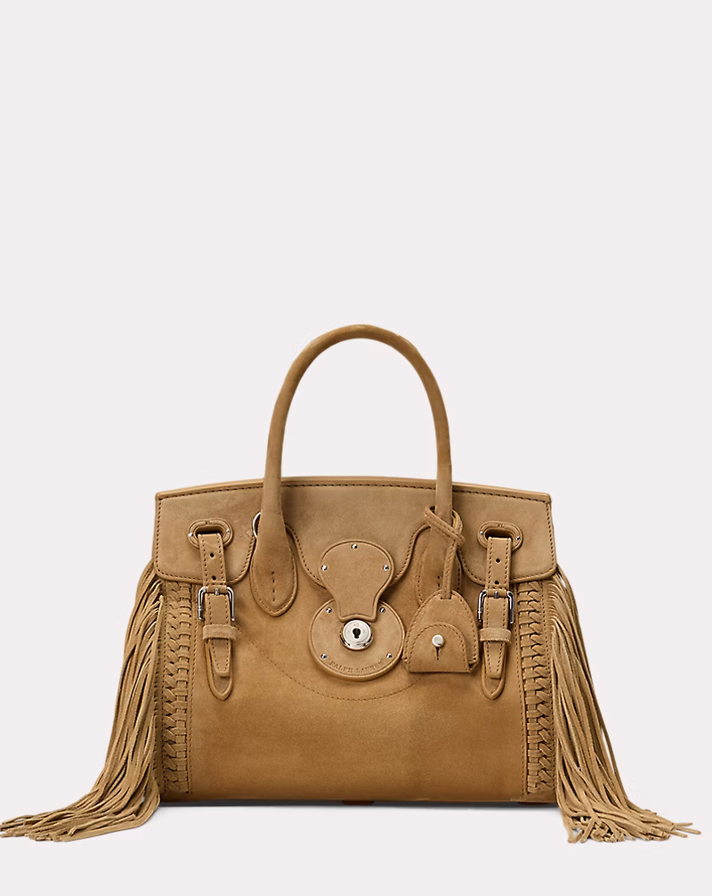 ソフト Ricky 27 フリンジトリム カーフスエード バッグ