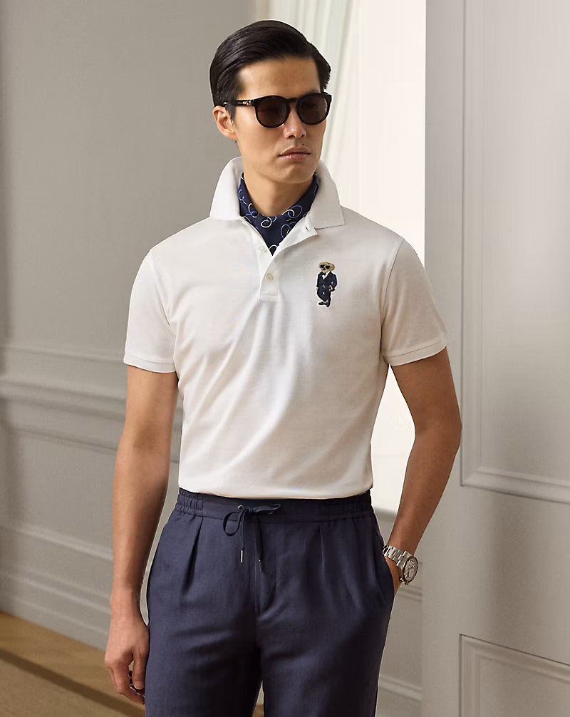 カスタム スリム Polo ベア ピケ ポロシャツ