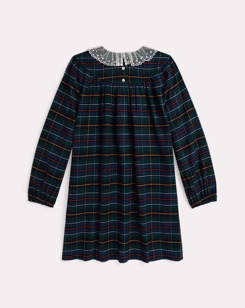 チェック コットン ツイル ドレス