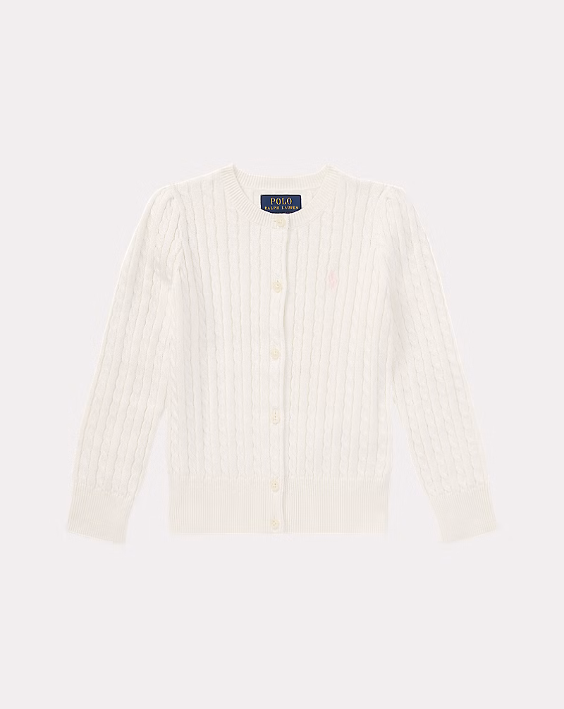 ミニケーブル コットン カーディガン
