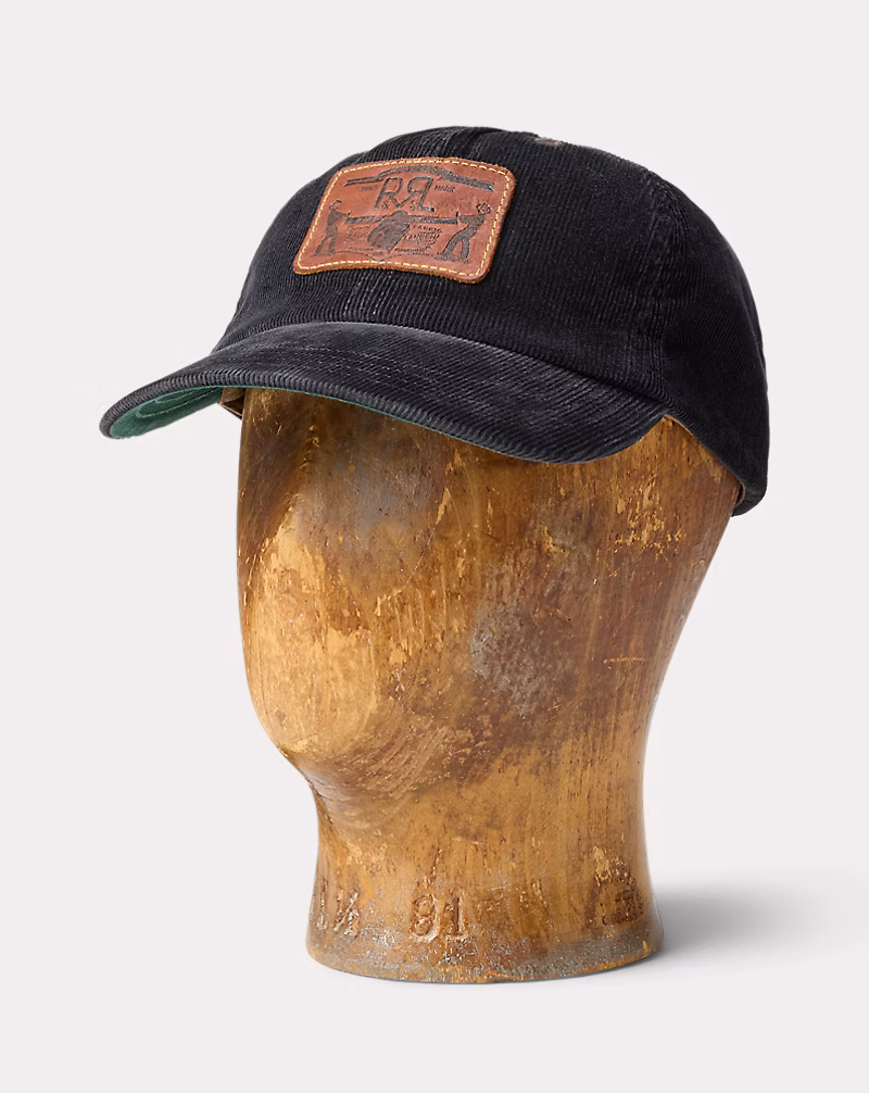 レザーパッチ コーデュロイ トラッカー キャップ