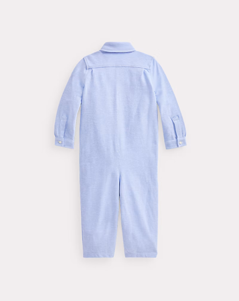 ニット コットン オックスフォード カバーオール