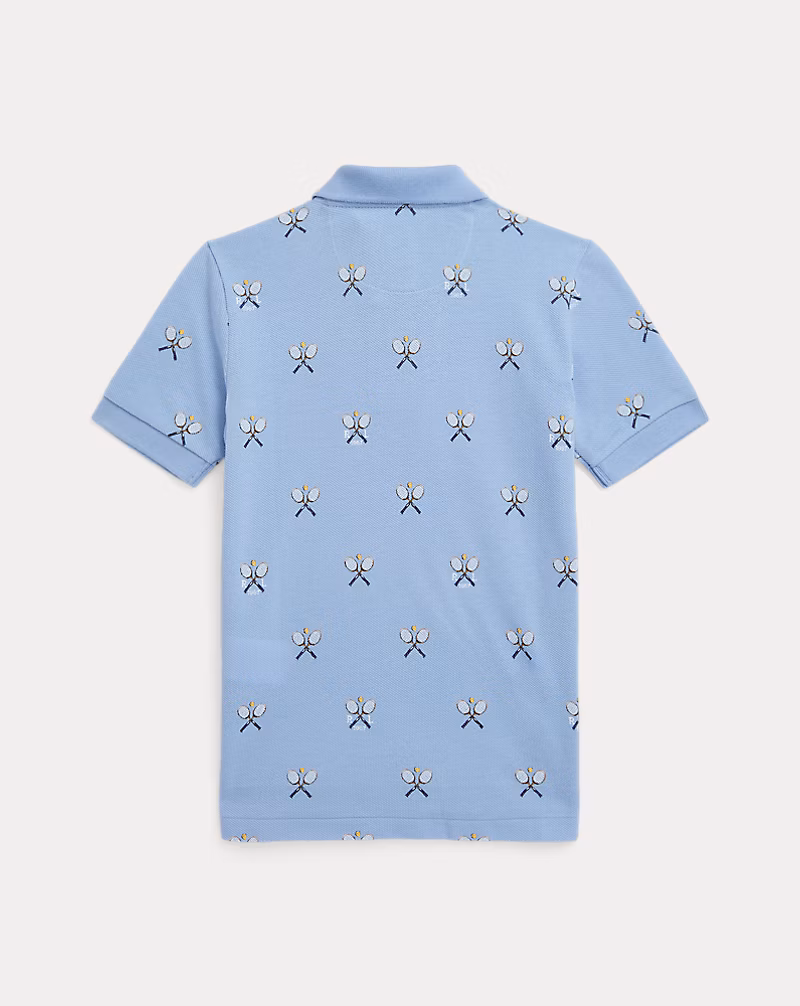 テニスプリント コットン メッシュ ポロシャツ