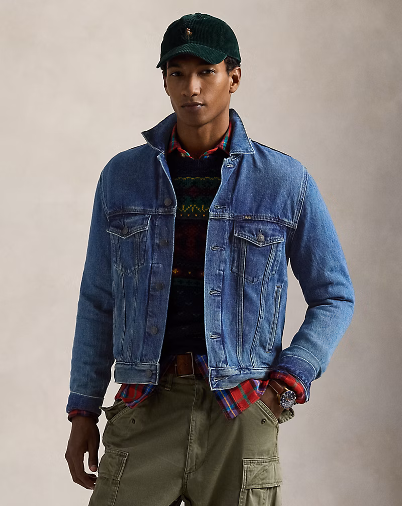 フラッグ デニム トラッカー ジャケット