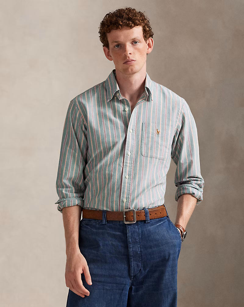 クラシック フィット ストライプド オックスフォード シャツ