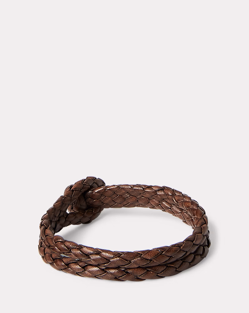 ハンドブレーデッド レザー ブレスレット