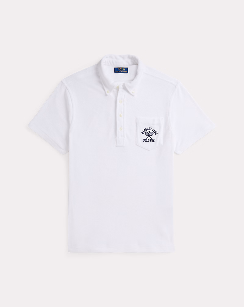 リラックス フィット テリー グラフィック ポロシャツ