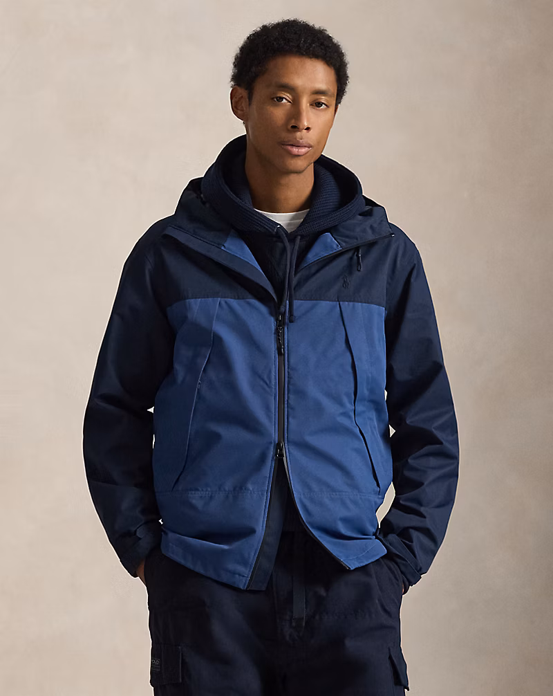 カラーブロック フーデッド ジャケット