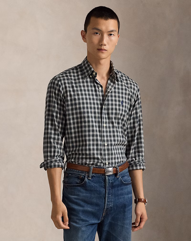 クラシック フィット チェック ツイル シャツ