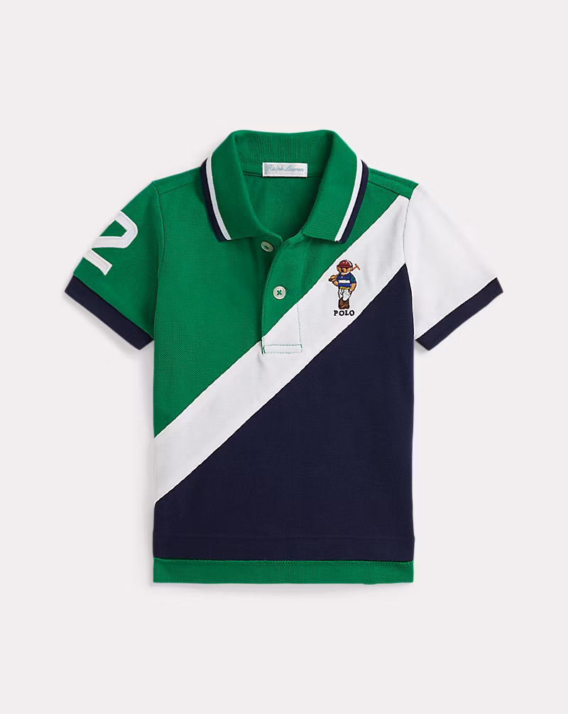 Polo ベア コットン メッシュ ポロシャツ