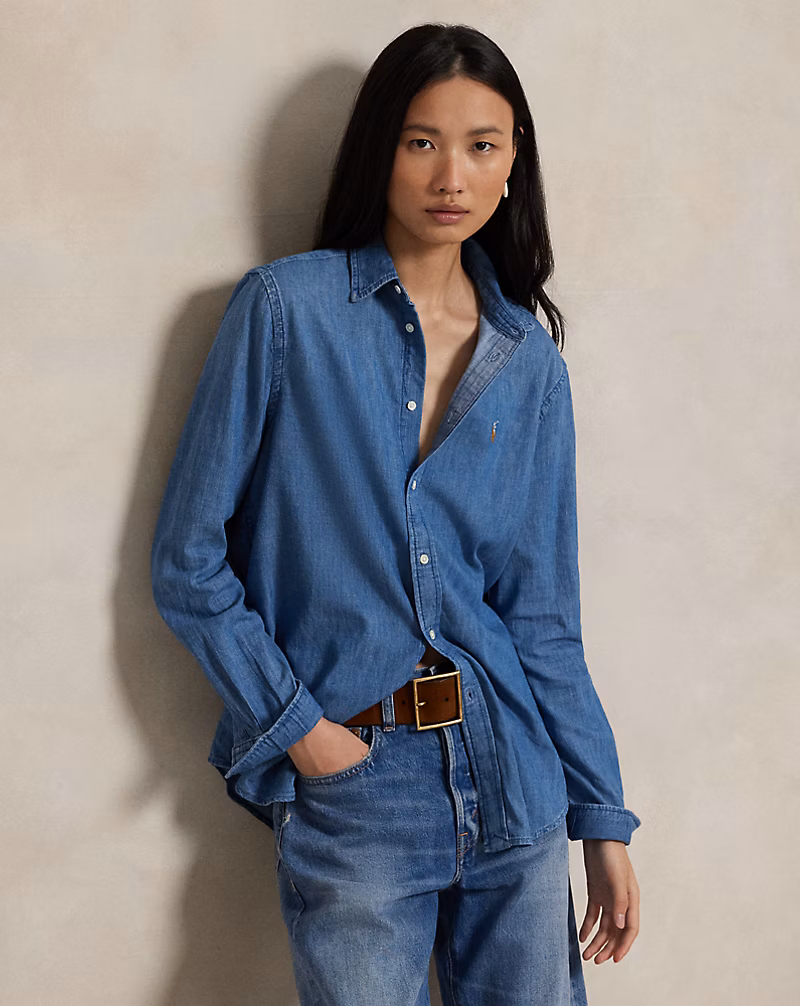 クラシック フィット デニム シャツ