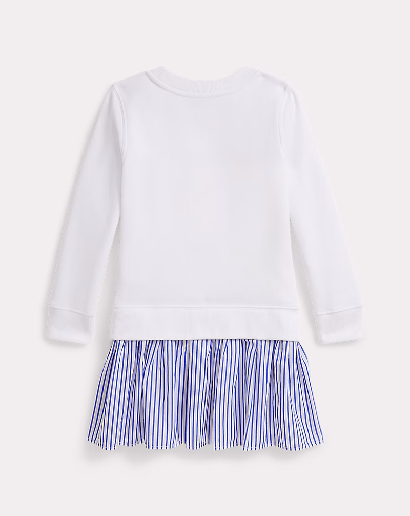 Polo ベア ストライプドスカート フリース ドレス