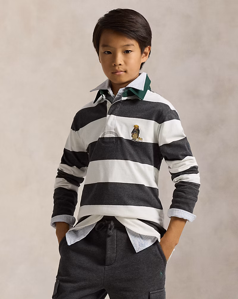 Polo ベア コットン ラグビー シャツ