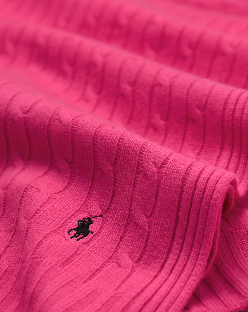 Pink Pony ケーブル カシミヤ スロー ブランケット