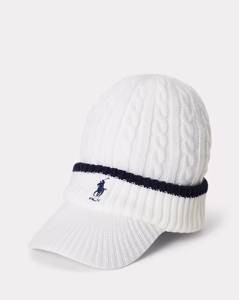 ロゴ ケーブルニット キャップ