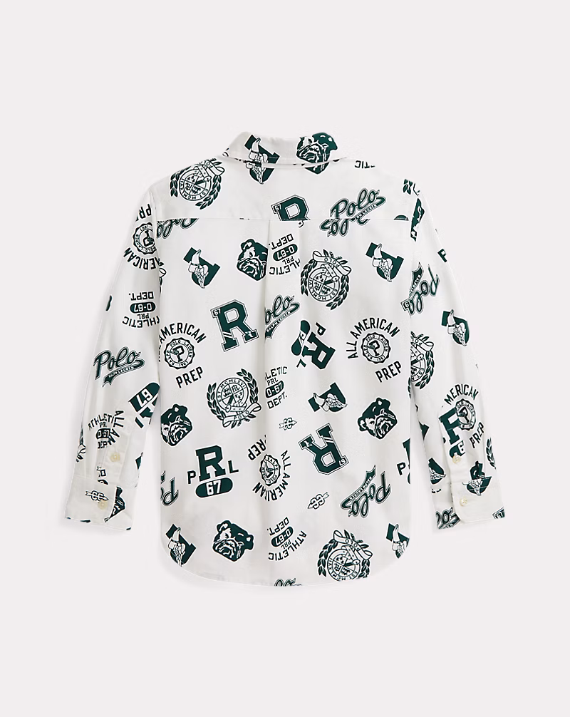 コットン オックスフォード グラフィック シャツ