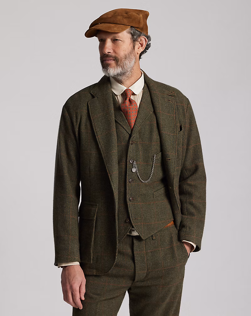 ウィンドウペン ウール ツイード スポーツ コート