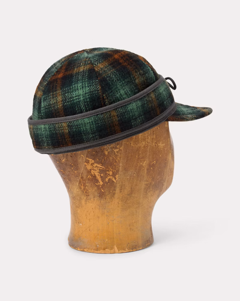 チェック ウール キャップ