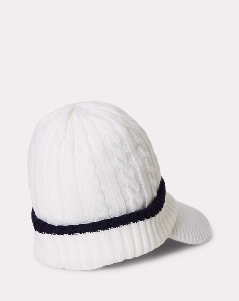 ロゴ ケーブルニット キャップ