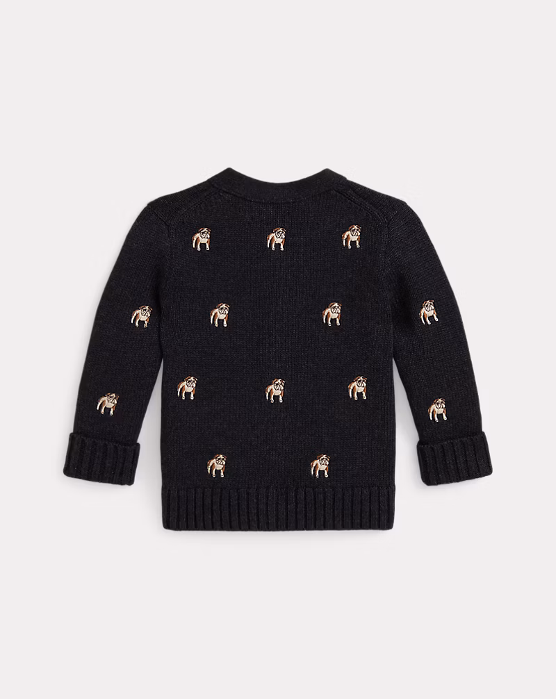 ドッグエンブロイダリー コットン カーディガン