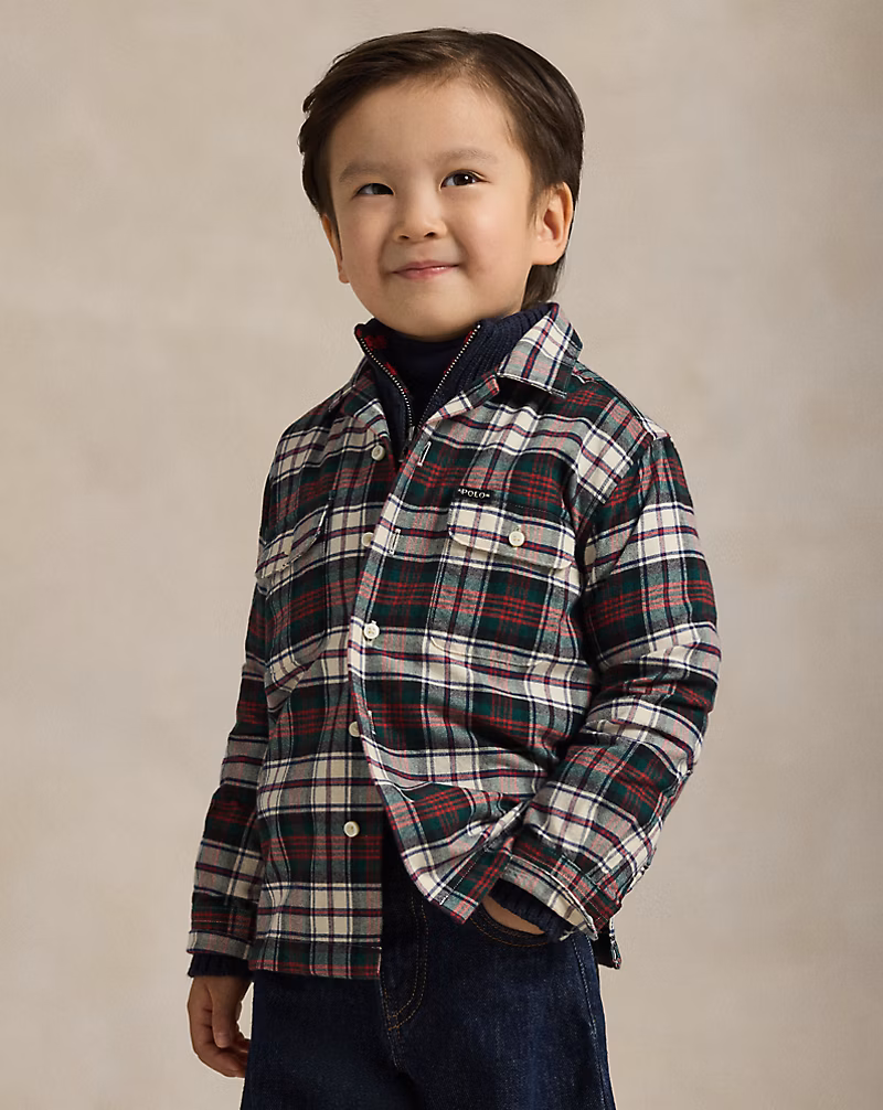 チェック コットン オックスフォード ワークシャツ