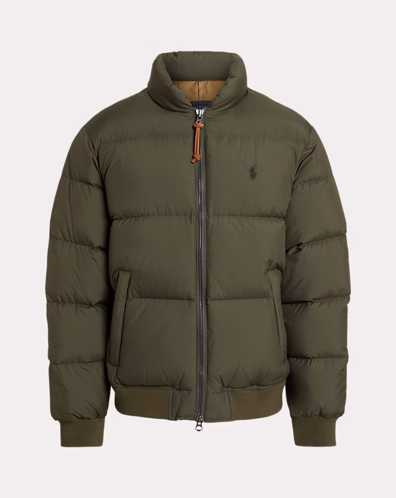 テクスチャード リップストップ ダウン ジャケット