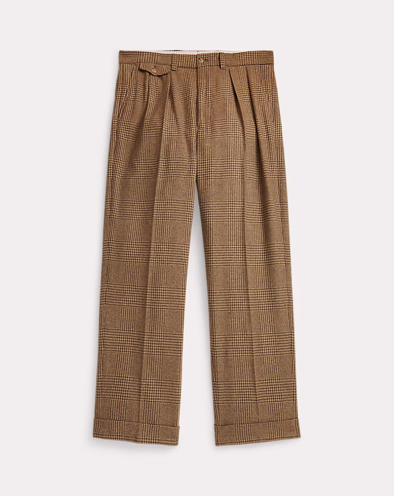 Whitman リラックス グレン チェック プリーテッド パンツ