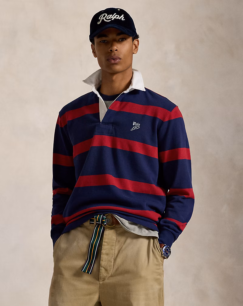 クラシック フィット エンブロイダリー ラグビー シャツ