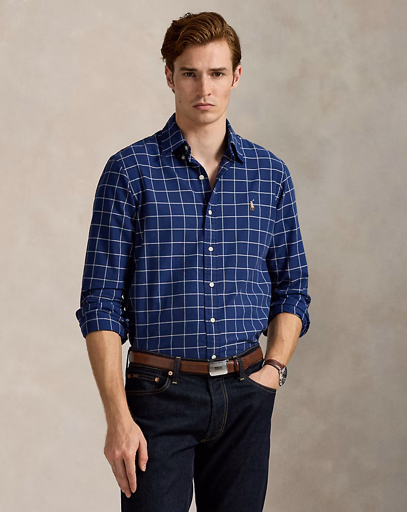 クラシック フィット ウィンドウペン オックスフォード シャツ