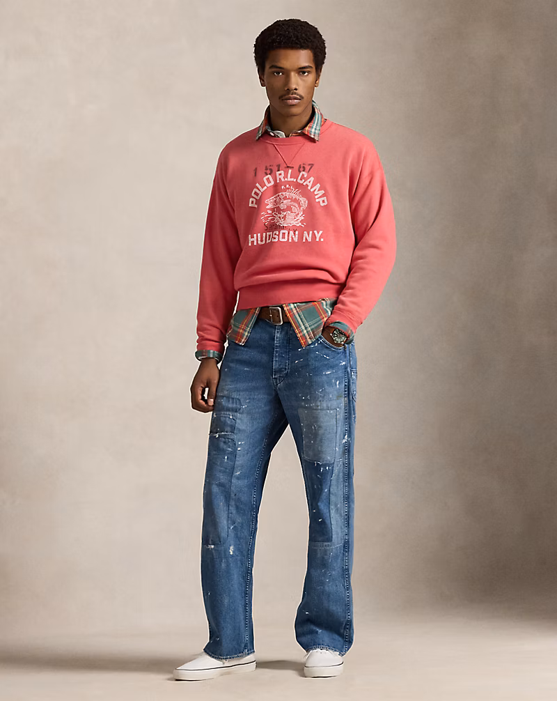 リラックス フィット ディストレスト カーペンター ジーンズ