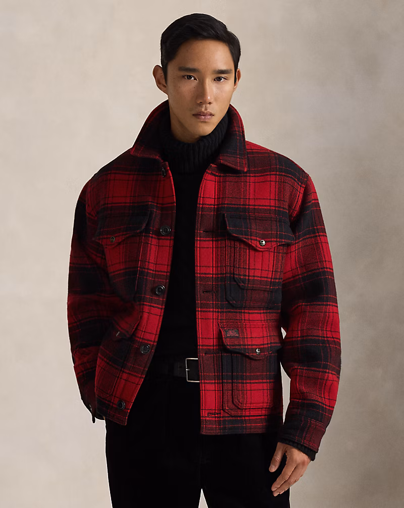 チェック ウール シケット ジャケット