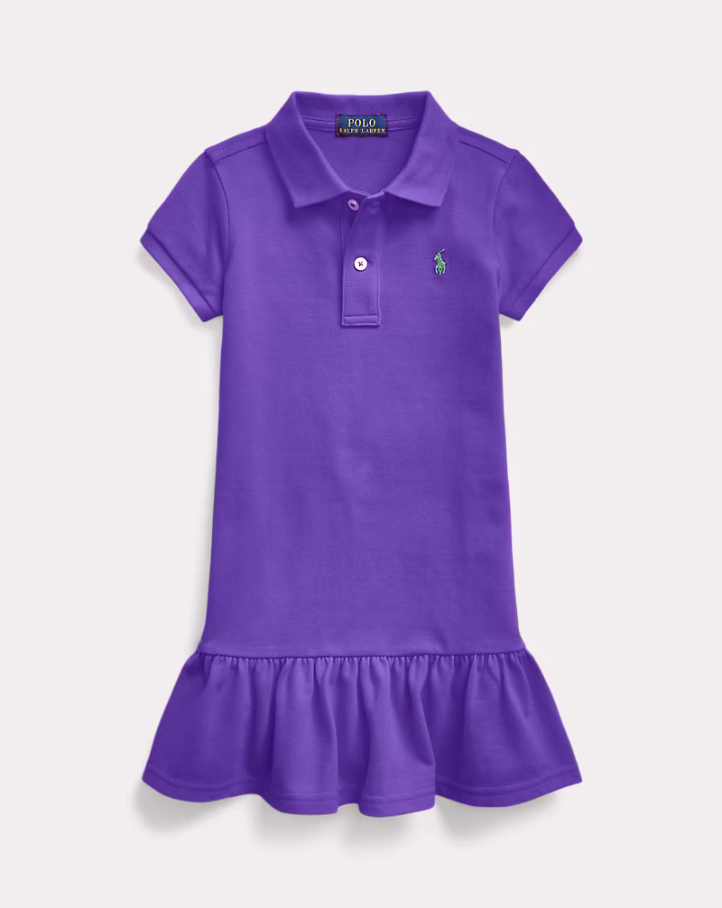 コットン メッシュ ポロ ドレス