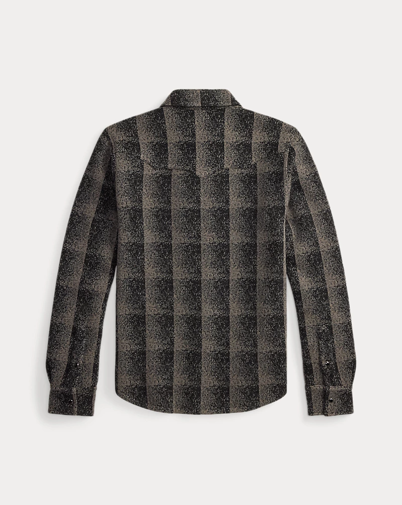 ウールカシミヤ ウエスタン オーバーシャツ セーター