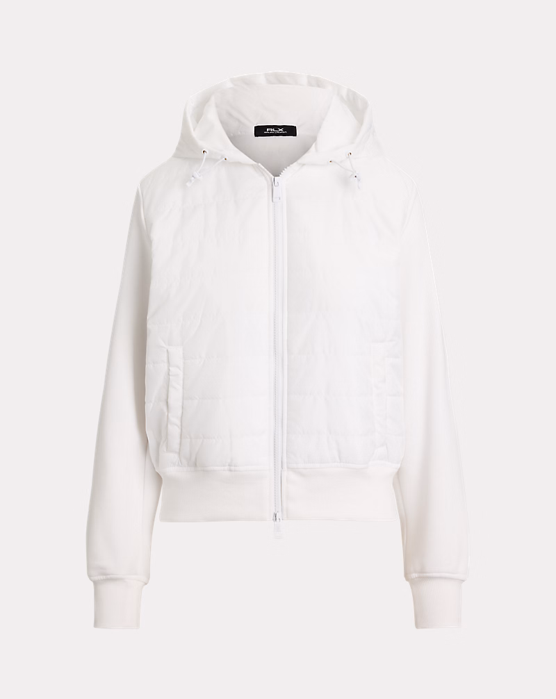 ハイブリッド フリースキルテッド フルジップ フーディ