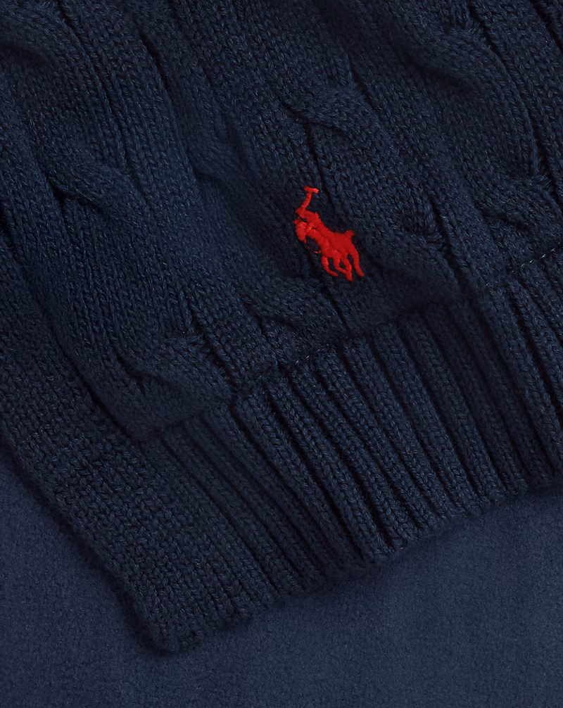 ケーブルニット コットン マフラー