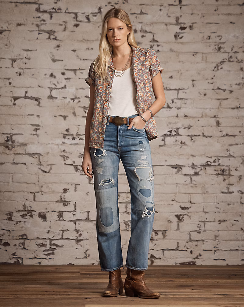 ハイ ボーイ フィット リペアド Heyland ジーンズ