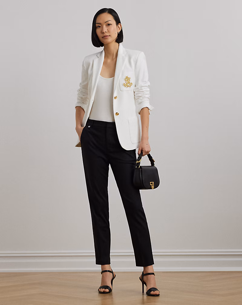 ダブルフェイスド ストレッチ コットン パンツ