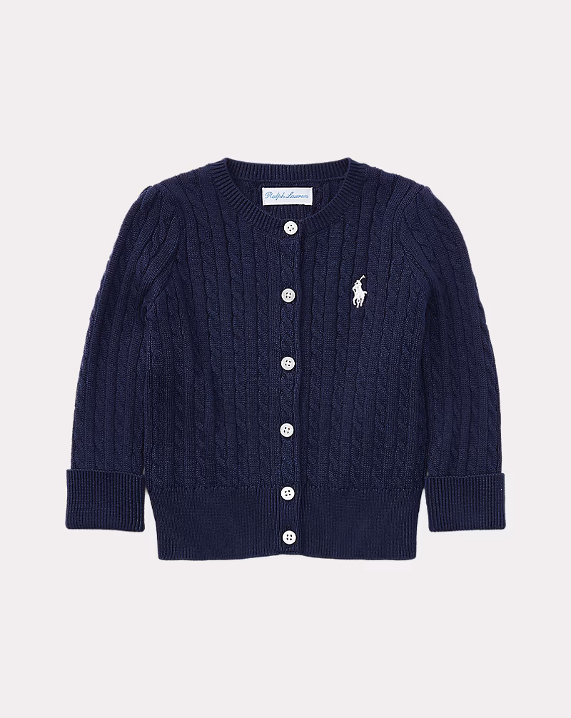 ミニケーブル コットン カーディガン