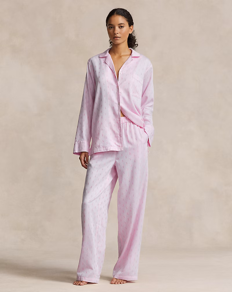 オールオーバー ポニー ロングスリーブ パジャマ セット