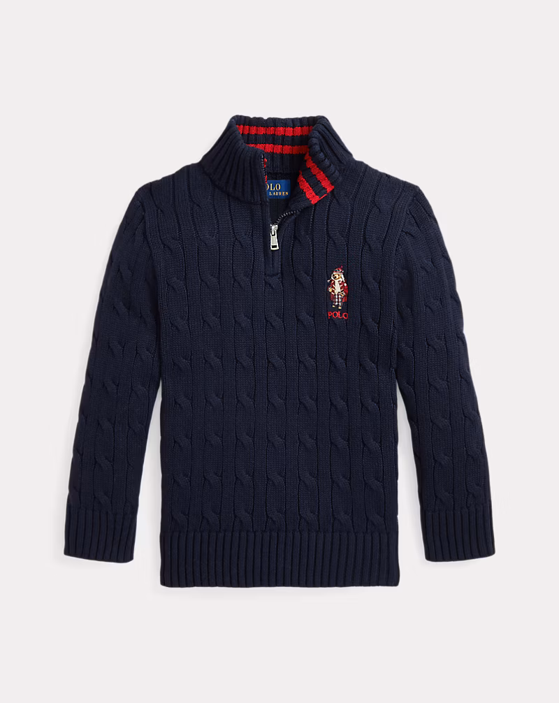 Polo ベア ケーブルニット コットン セーター