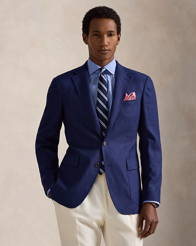 Polo モダン フィット ティックウィーブ スポーツ コート