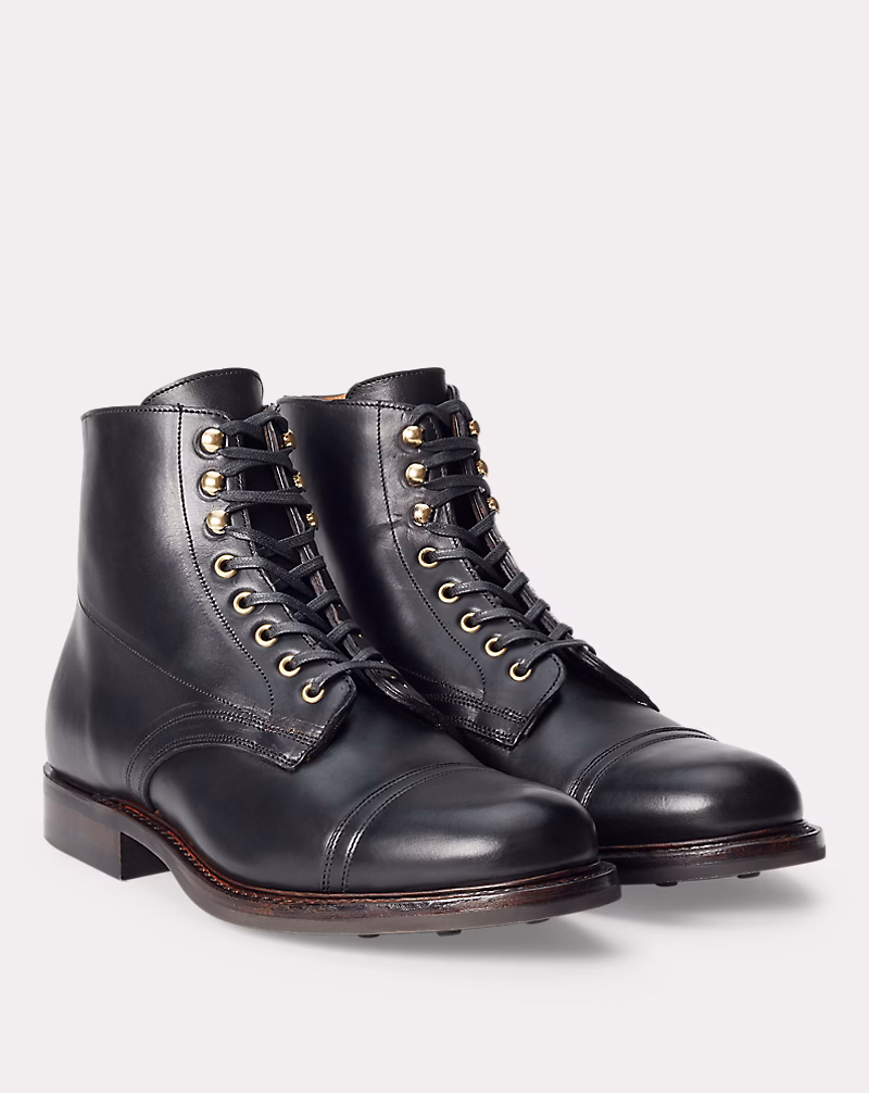 ハンドバーニッシュド レザー ブーツ