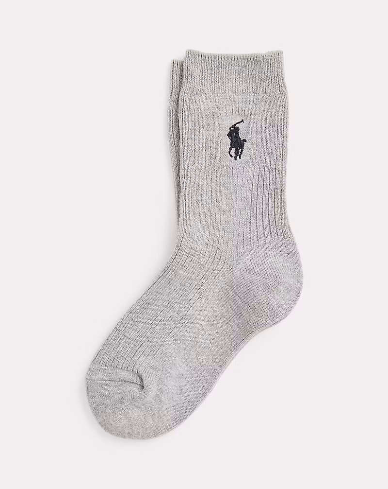 リブ クルー ソックス