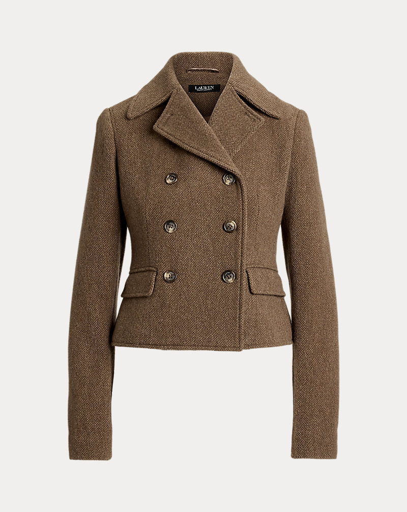 ダブルブレステッド ヘリンボーン コート