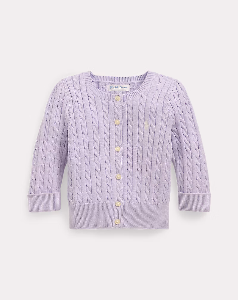 ミニケーブル コットン カーディガン