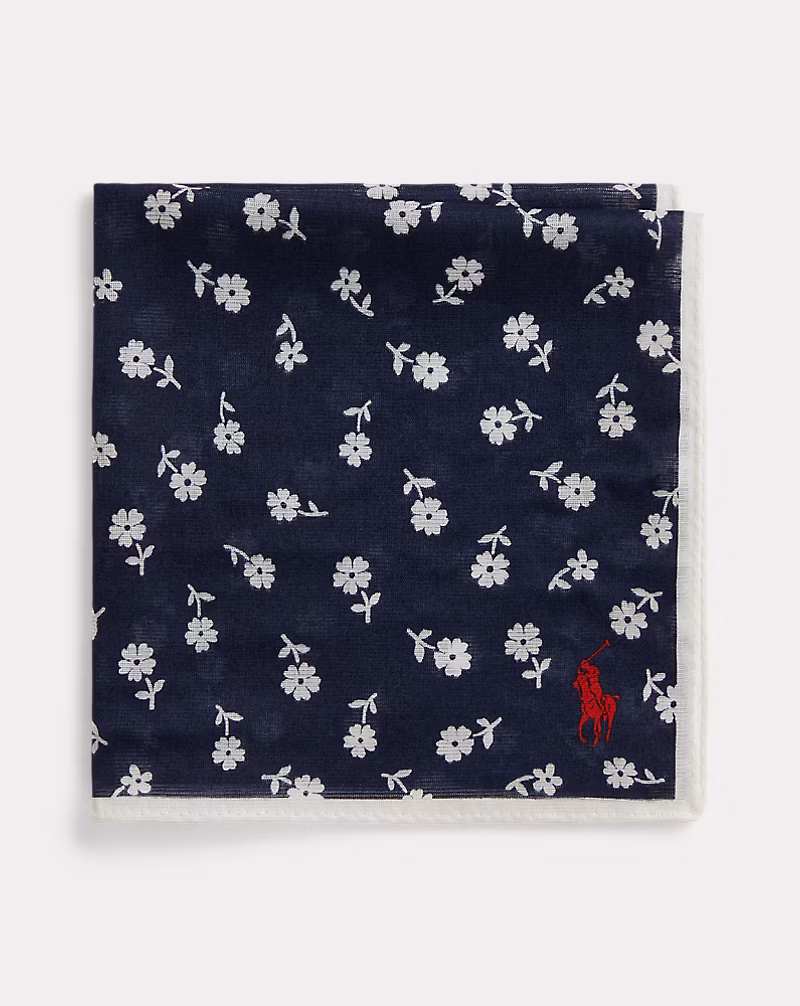 フローラル コットン ハンカチーフ