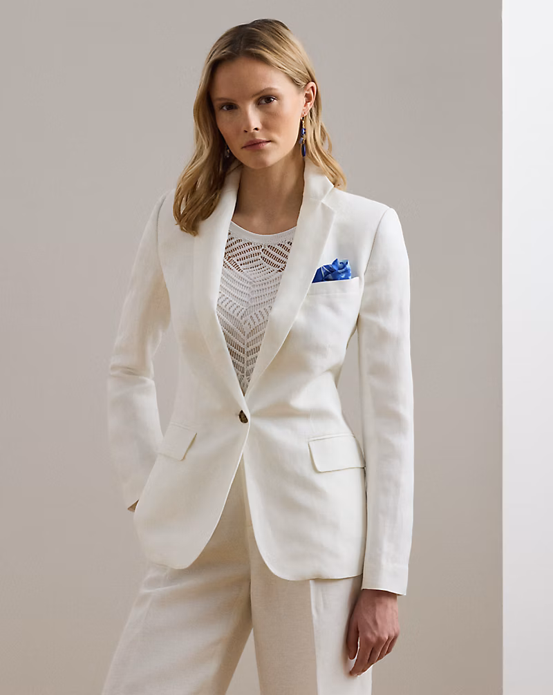 リネンブレンド ツイル ブレザー