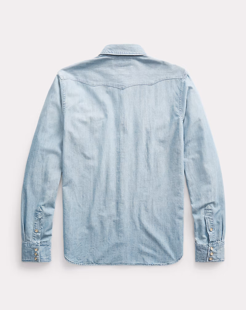 スリム フィット シャンブレー ウエスタン シャツ